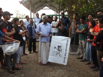 Launching the start of the Vembanad Fish Count 2019 at the dock (P.C. Nobin RM)